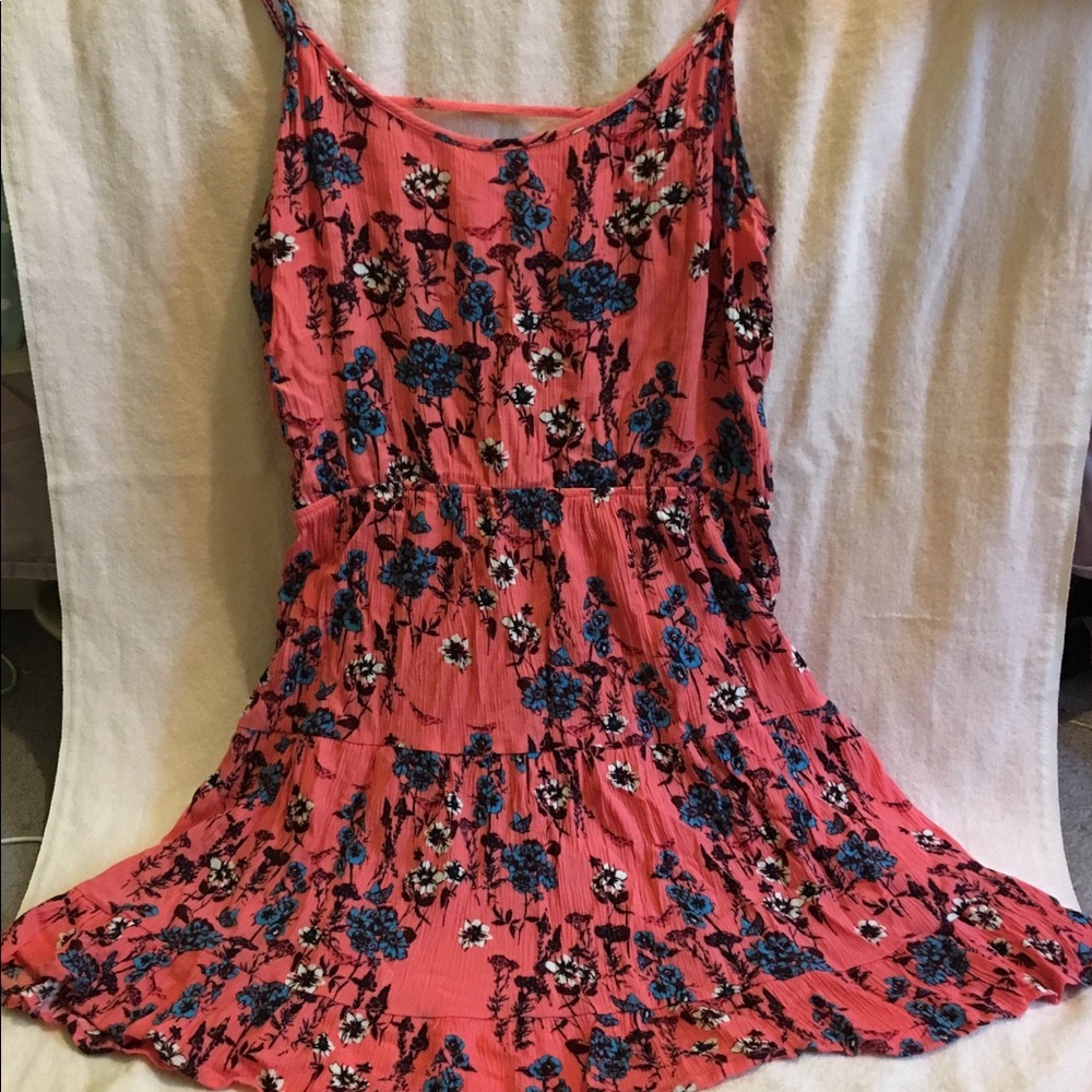 Pink Rose Flower Dress